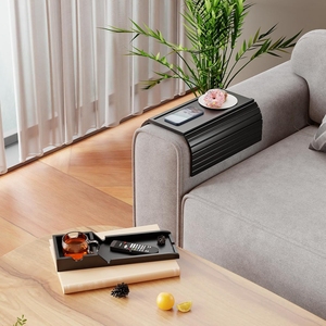 Bamboo <strong>Couch</strong> Cup Holder and Sofa Armrest Tray 2 in 1 <strong>Couch</strong> Arm Tray <strong>Foldable</strong> Sofa Arm Tray <strong>Table</strong> for Drinks - Product Image 6