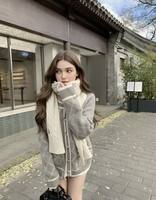Preppy Grauer Argyle O-Neck Cardigan - Klassische Retro-Freizeitjacke mit Taschen für den täglichen Arbeitsweg & Date-Nächte