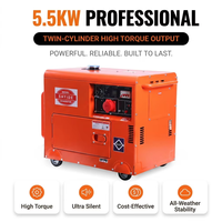 Générateur diesel insonorisé de 5,5 kW, générateur diesel portable, générateur de secours domestique, générateur à faible bruit pour usage industriel