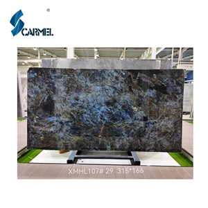 Losa de granito de <span class=keywords><strong>Labrador</strong></span> Esmeralda azul oscuro translúcido de alta calidad para decoración de pared de barra de isla de cocina precios más bajos - Product Image 2