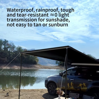 Auvent latéral de voiture tout-terrain imperméable en tissu Oxford, pare-soleil quatre saisons, pour voyage en autonomie, ouverture rapide automatique télescopique sur le toit