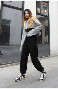 Pantalon de survêtement <span class=keywords><strong>long</strong></span> avec logo personnalisé Pantalon de survêtement gris décontracté pour <span class=keywords><strong>femme</strong></span> Bloomers New Autumn and Winter - Product Image 3