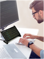 Monitor Táctil IPS DF de 7 Pulgadas con Altavoz, Resolución 1024x600, Pantalla Táctil Capacitiva de 10 Puntos, Interfaz USB, Negro, Raspberry Pi 4 Usado