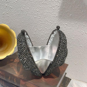 Luxo Crânio Halloween Gift Purse Diamantes <span class=keywords><strong>Clutch</strong></span> Bags Mulheres Strass Evening Bag Sacos De Casamento Cristal Cadeia Dia Embreagens - Product Image 6