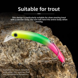 Hai-ähnlicher Köder Halbmond Sinkender <span class=keywords><strong>Minnow</strong></span> Jigging Kunstköder aus Kunststoff mit Haken für Süßwasserfische Angelzubehör Großhandel - Product Image 3
