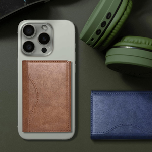 Portefeuille de luxe à trois volets avec porte-cartes magnétique pour iPhone, support de téléphone fin en cuir avec fente pour cartes, attache anti-RFID - Product Image 2