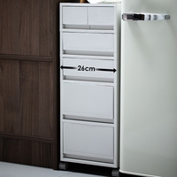 Organizador de Almacenamiento con Ruedas ZZ53, 4/5 Cajones, Archivador Móvil para Oficina en Casa, Venta al Por Mayor