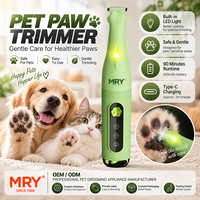 Tondeuse à poils pour animaux de compagnie MRY, pour chiens et chats, avec lumière LED, rechargeable sans fil, tondeuse de précision de type C