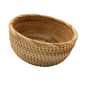 Amazon hot sale hanging mushroom rattan basket large rattan woven basket plastic