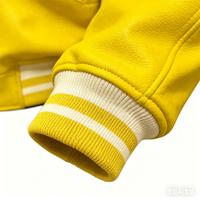 Chaqueta Varsity de Cuero PU Personalizada ODM OEM, Nueva Llegada, Alta Calidad, Estilo Urbano, con Cierre, para Hombre