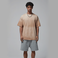 T-shirts Oversize Streetwear Délavés à l'Acide 250 GSM 100% Coton Respirants Vierge Personnalisables avec Logo pour Hommes