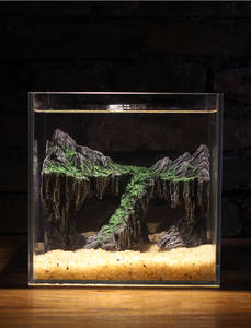 Aquariumaccessoires Kunstmatige Bergtop Waterplant Milieuvriendelijke Plastic <span class=keywords><strong>Aquarium</strong></span> Landschapsarchitectuur Rotsachtige Schuilplaats Grot - Product Image 2