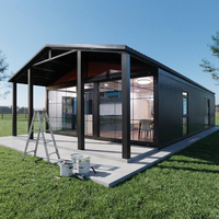 Maisons préfabriquées modernes, durables, imperméables, de haute qualité et luxueuses, maison conteneur extensible de 40 pieds, 60 m2, maison modulaire préfabriquée