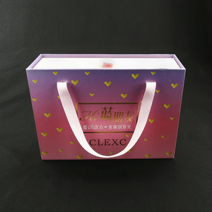Custom Luxury square Rigid Cardboard Paper Small Thin Slider Box Drawer Type Gift Packaging Boxes with Handles - Product Image 6