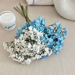 Fleurs artificielles de gypsophile blanches et bleues en soie, haute simulation, pour décorations de mariage et d'intérieur - Product Image 1