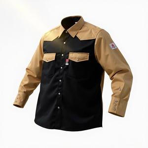 DA NFPA2112 Fire Resistant CAT2 Arc Protection Level D Safety Uniform Workwear Custom <strong>Welding</strong> Work <strong>Shirt</strong> 100% Cotton Oil - Product Image 1