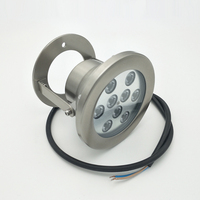 Projecteurs LED submersibles RGB 12W DMX en acier inoxydable étanches IP68 pour jets laminaires, fontaines et piscines, éclairage paysager