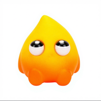 Jouets Squishy Tendance Douyin : Petit Pompier aux Yeux Saillants, Jouet Anti-Stress en PU à Rebond Lent, Créatif et Transfrontalier