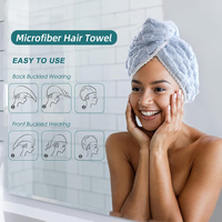 Eco-Friendly Quick-Dry Head Wrap Hair Drying Cap Turban Microfiber Dry Hair Towel