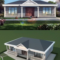 Maison préfabriquée personnalisée, villa en acier de luxe entièrement meublée, à vendre