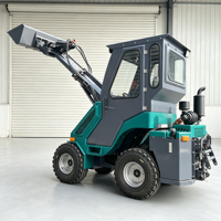 Loader Teleskopik Artikulasi Pabrik Sumber, Bersertifikasi CE, Mini Wheel Loader Teleskopik dengan Boom Hidrolik dan Lampiran Bucket