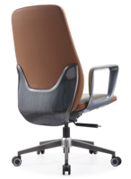 Chaises d'ordinateur ergonomiques simples et modernes confortables chaise de bureau en cuir exécutif à mi-dos pour visiteur de conférence
