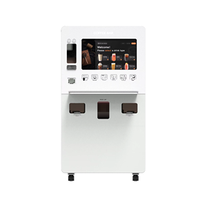 Fresh Grinding Coffee Vending Machine Hot/Cold Dual Cup Tea Stainless Steel Tempered Glass 32'' Touch Screen Remote Monitoring F - Product Image 1