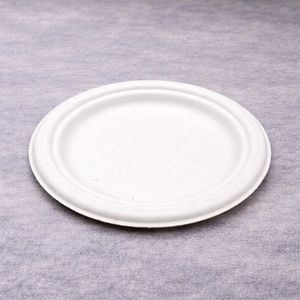 ProTakeOut [9"] Platos de Bagazo Compostables, Paquete de 500 (125/4), Libres de PFAS, Ecológicos, Platos Desechables de Caña de Azúcar Blanca - Product Image 3