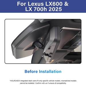 Видеорегистратор Holroadx 4K с двумя камерами для Lexus LX 600 LX700h 2022-2025: автомобильная камера с Wi-Fi, приложением и ночным видением, простая установка - Product Image 5