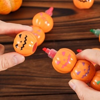 Stylos fluorescents créatifs sur le thème de la citrouille d'Halloween, stylos pour souligner les points clés pour les étudiants, stylos amusants pour enfants, cadeau amusant