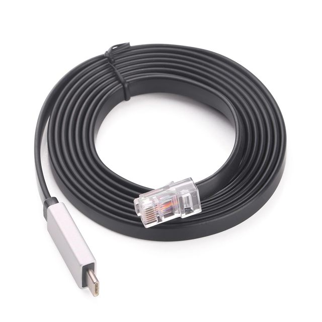 USB C Console Cable 6ft USB Type C to RJ45 Router Console Cable FTDI Chip