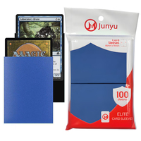 Protège-cartes Junyu Elite Mat Texturé Souple et Flexible pour Cartes de Jeu Bleu