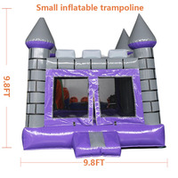 Château gonflable pour enfants avec toboggans et trampolines, idéal pour les parcs et zones de loisirs, en PVC, vente directe d'usine