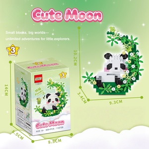 Figura de Ladrillo de Flores y <span class=keywords><strong>Luna</strong></span> EPT, Modelo de Animal de Dibujos Animados con Micro-Diamantes, Juego de Bloques de Construcción - Product Image 5