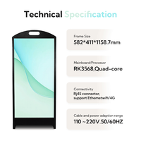 COSUN Extérieur Étanche Android Pliable Portable LED Affiche Présentoir Pliable LED Affiche