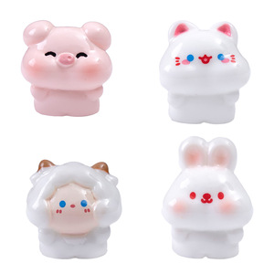 Ornements de dessins animés Kawaii, figurines d'animaux miniatures en résine, décoration de bureau pour la maison, le bureau, la voiture, décorations de gâteaux et cadeaux - Product Image 5