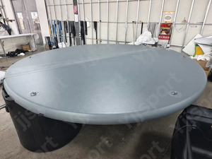 Cubierta de piscina de tanque plegable de 6 pies, 8 pies, 10 pies, cubierta de piscina inflable redonda con asas - Product Image 4
