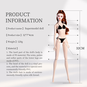 Vente en gros de poupées réalistes de collection de 12,6 pouces avec étiquette privée, 12 articulations, maquillage réaliste, design tendance, vente en gros d'étiquette privée - Product Image 2