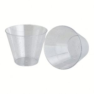 Wholesale 9 oz Fancy Disposable Silver/Gold Glitter <b>Plastic</b> <b>Cups</b> Christmas Party <b>Cups</b> Clear <b>Plastic</b> <b>Cups</b> Tumblers for Wedding - Product Image 3