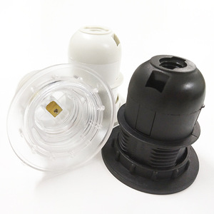 Portalámparas <span class=keywords><strong>E27</strong></span>, <span class=keywords><strong>color</strong></span> blanco, negro, transparente, medio hilo - Product Image 4