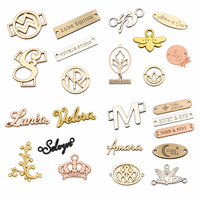 Étiquette personnalisée en métal avec logo, lettres 3D, plaques nominatives, étiquette dorée en forme de couronne pour sacs à main faits main et usine de sacs - Conception gratuite