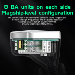 KZ AS16 <span class=keywords><strong>Pro</strong></span> Auriculares Intrauditivos con Cable, 16BA Armadura Balanceada, HIFI, Monitor de Bajos, Cancelación de Ruido, Auriculares Deportivos - Product Image 2