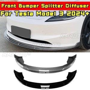 For Tesla Model 3 Body Kit Front Bumper <b>Diffuser</b> Lip Bumper Protector Guard for Tesla Model 3 2024+ <b>Car</b> Accessories - Product Image 1