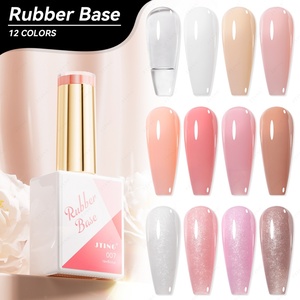 Esmalte de Uñas en Gel con Base de Goma de Alta Resistencia JTING, 12 Colores, Marca Privada OEM, Esmalte de Uñas con Base de Goma, Botellas de 15 ml - Product Image 1