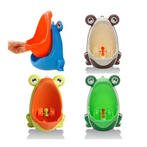 Cartoon Cute Baby Infant Toddler Potty Frog Plastic Baby Boys Children Bathroom Toilet Training Urinal for Kids Bath & Potty
