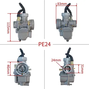 Carburador Premium PE24 para Motocicleta Pit Bike Quad de 50-125cc, Compatible con OE Keihin Honda NSR125 Kawasaki Serie KX, Piezas de Mejora del Motor - Product Image 2