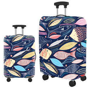 Housse de protection pour valise à motif géométrique, nouveau design, imperméable, élastique, tissu extensible écologique - Product Image 1