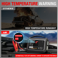 Démarreur de voiture portable 3400A 16000mAh, batterie externe, lampe LED, booster de batterie de voiture, compresseur d'air, gonfleur de pneus pour camion