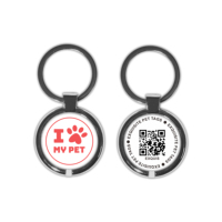 Kunden spezifischer QR-Code RFID Tier marken Katzen Hund Baby Identifizierung Tier verfolgung RFID Epoxy NFC Pet Tag