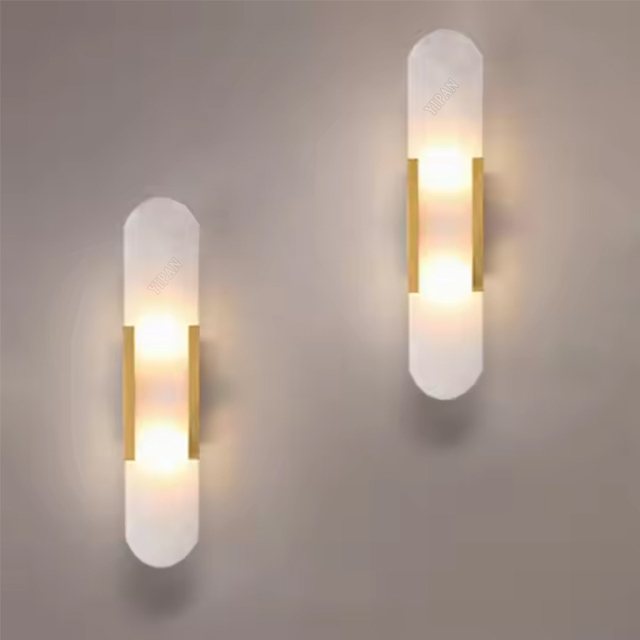 Modern Designer Decoration Spanish Alabaster Wall Lamp Bedroom Living Room Minimalist Led Long Strip Alabaster Wall Sconce